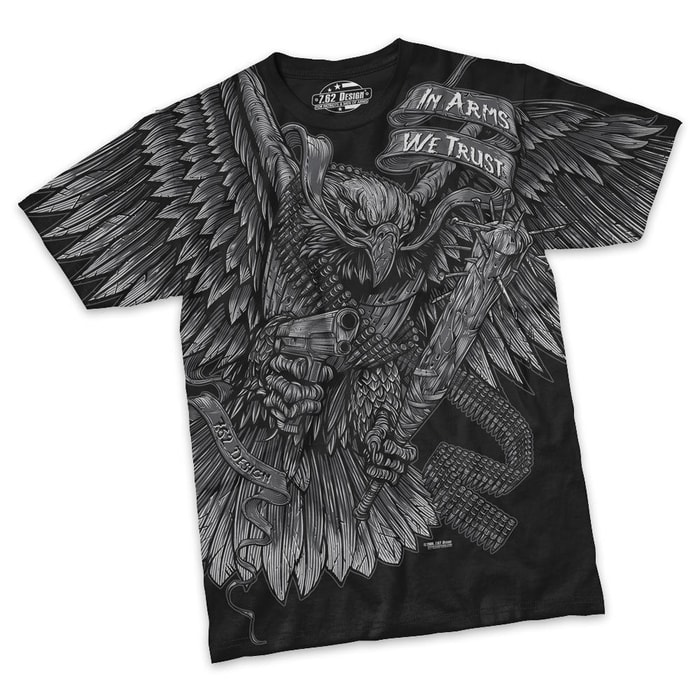 In Arms We Trust Black Short Sleeve Shirt