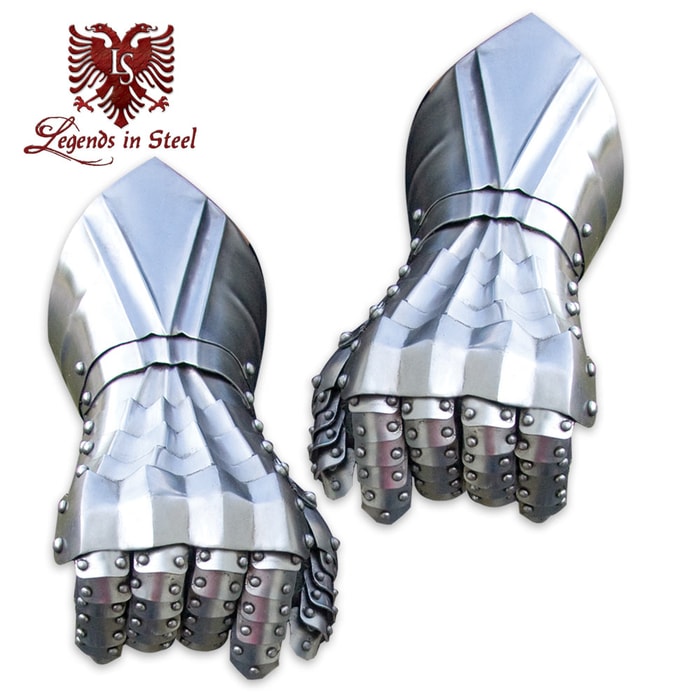 Legends in Steel Bolted Steel Gauntlets Hand Armor