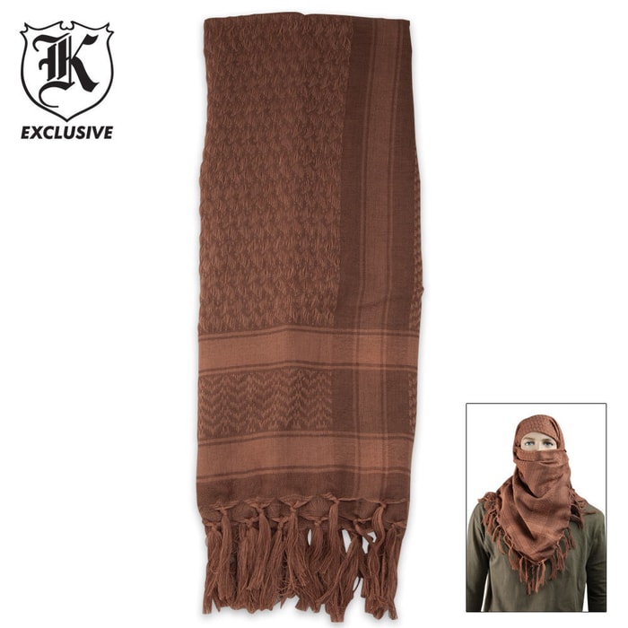 Desert Tan Tactical Shemagh Scarf Mask Black Ops
