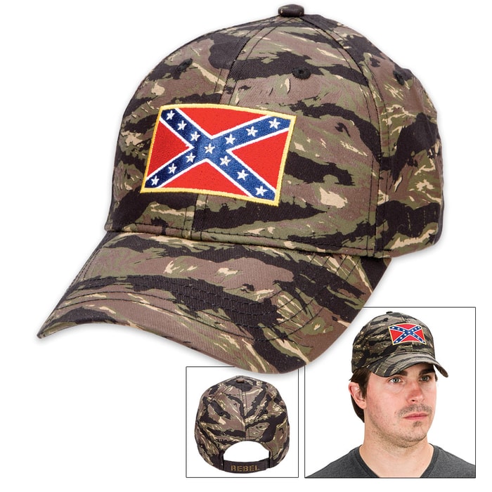 Double Down Rebel Flag Camo Cap - Hat