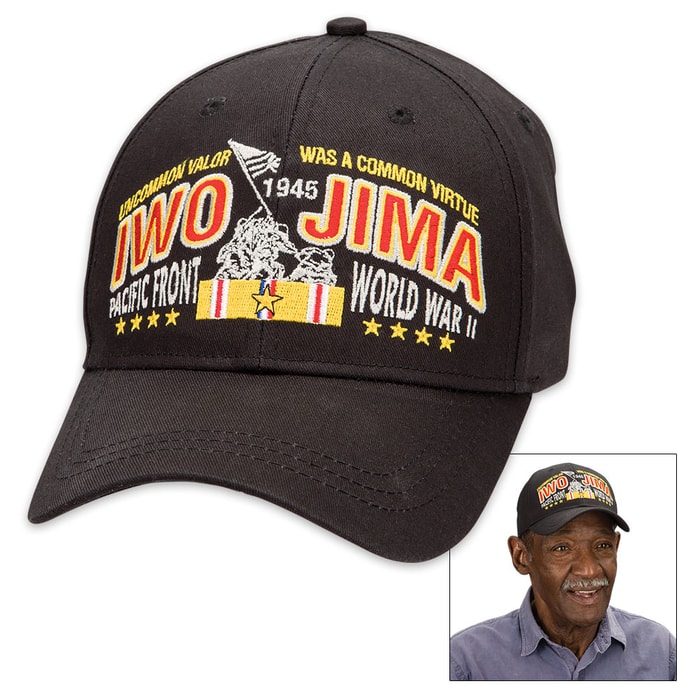 Double Down Black Iwo Jima Cap - Hat