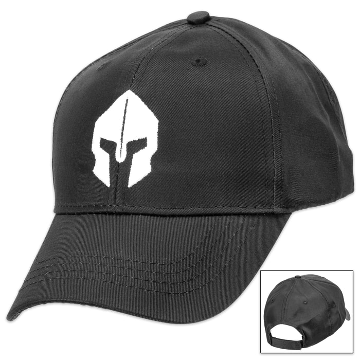 The back and the front of the Spartan Hat shown
