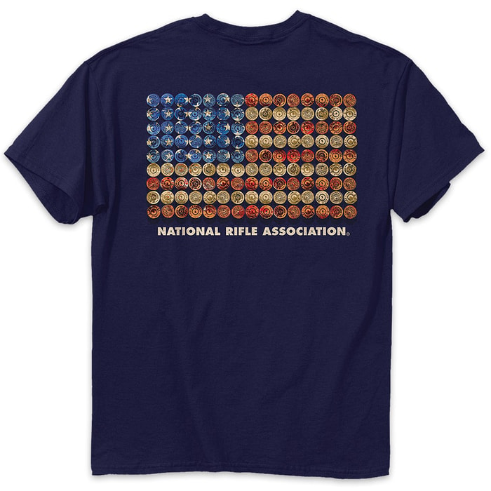Buckwear NRA Shot Gun Flag Navy T-Shirt