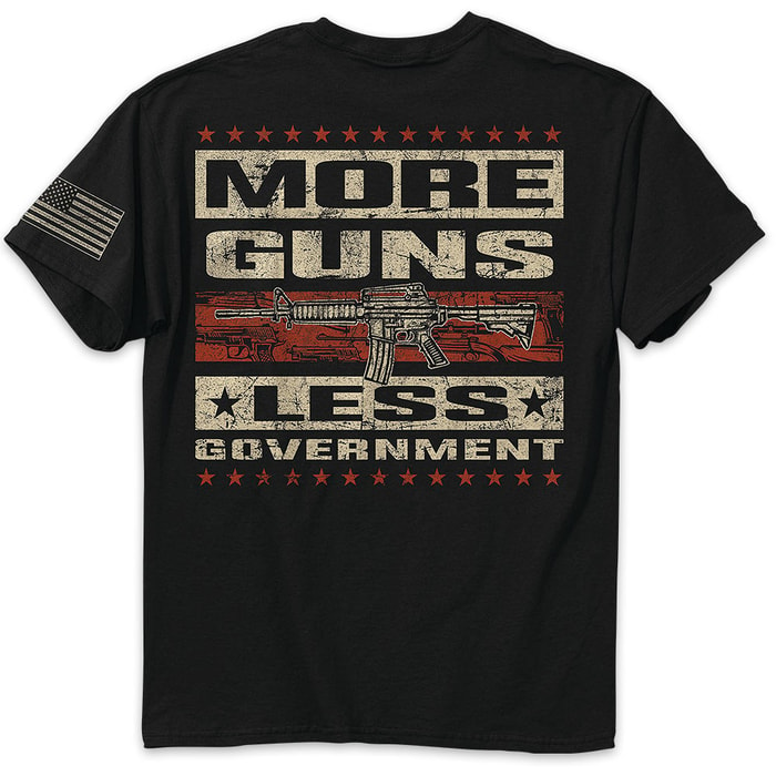 More Guns Less Government Black Range T-Shirt