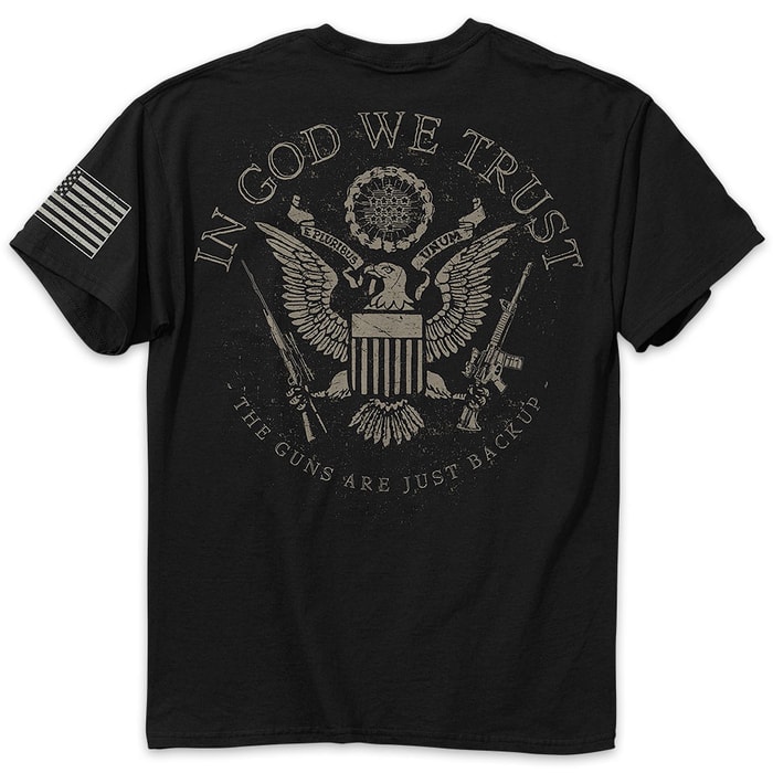 God We Trust Men’s Black T-Shirt