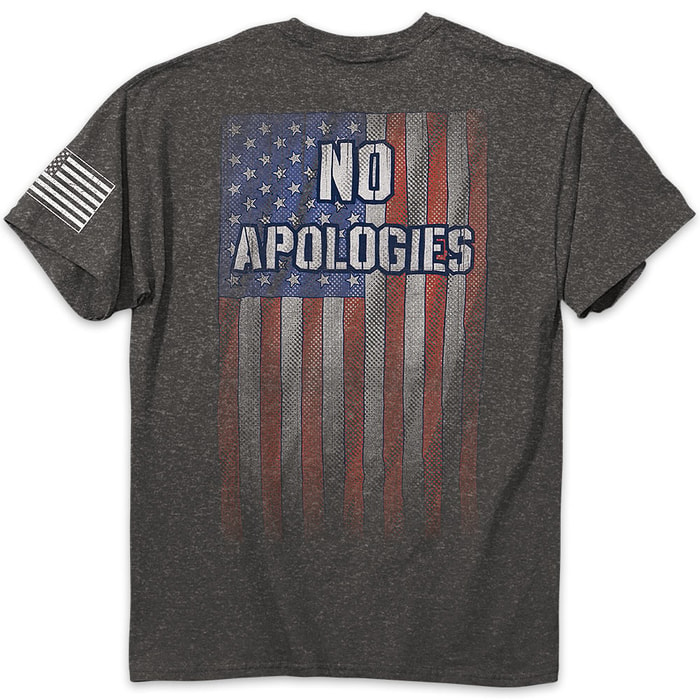 No Apologies Men’s Charcoal Heather T-Shirt