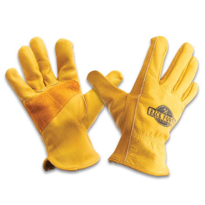 Full image of the Back Forty XL Leather Working Gloves.