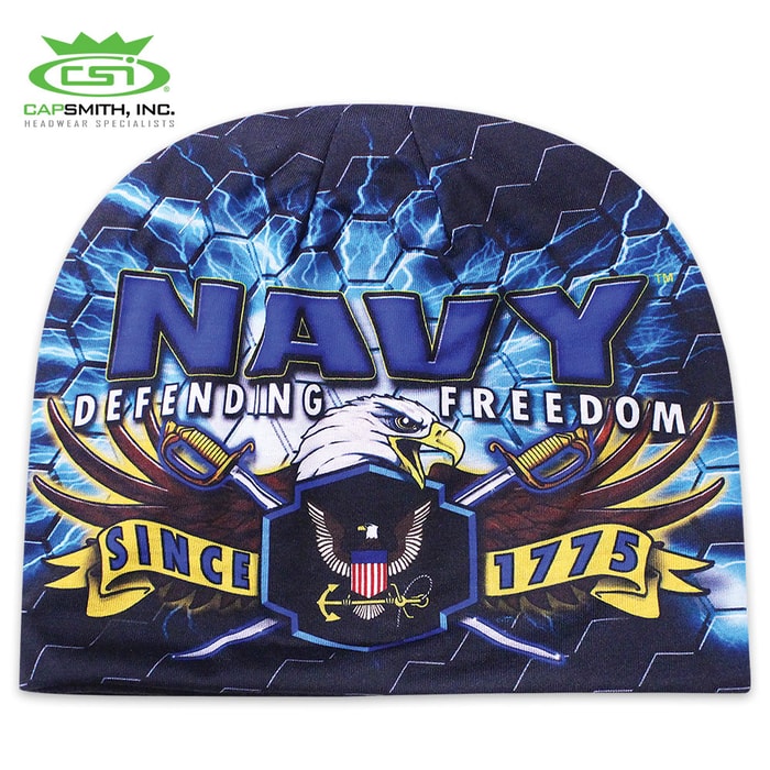 Navy Defending Freedom Beanie - Hat