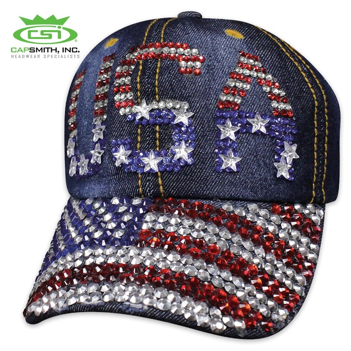USA Denim Bling Cap - Hat
