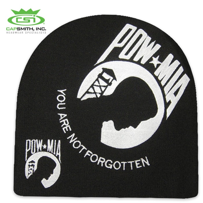 POW/MIA Black Knit Beanie - Hat