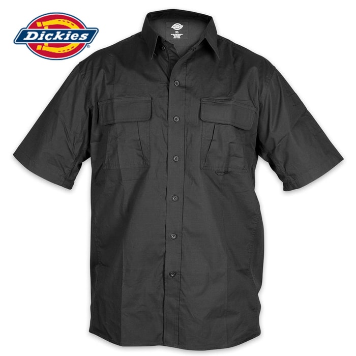 Dickies Ventilated Ripstop Short Sleeve Tactical Shirt - Black