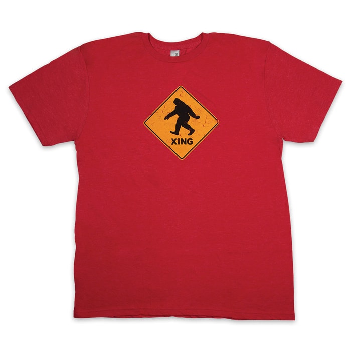 Bigfoot Xing Heather Red T-Shirt