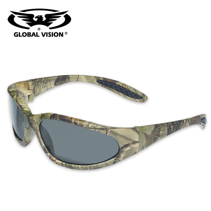 Global Vision Matte Camo Safety Sunglasses - Smoke