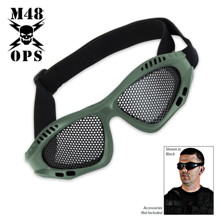M48 Gear Military Tactical Mesh Goggles Green