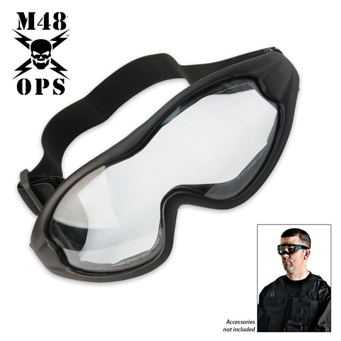 M48 Gear Military Tactical Anti Fog Shatterproof Goggles White
