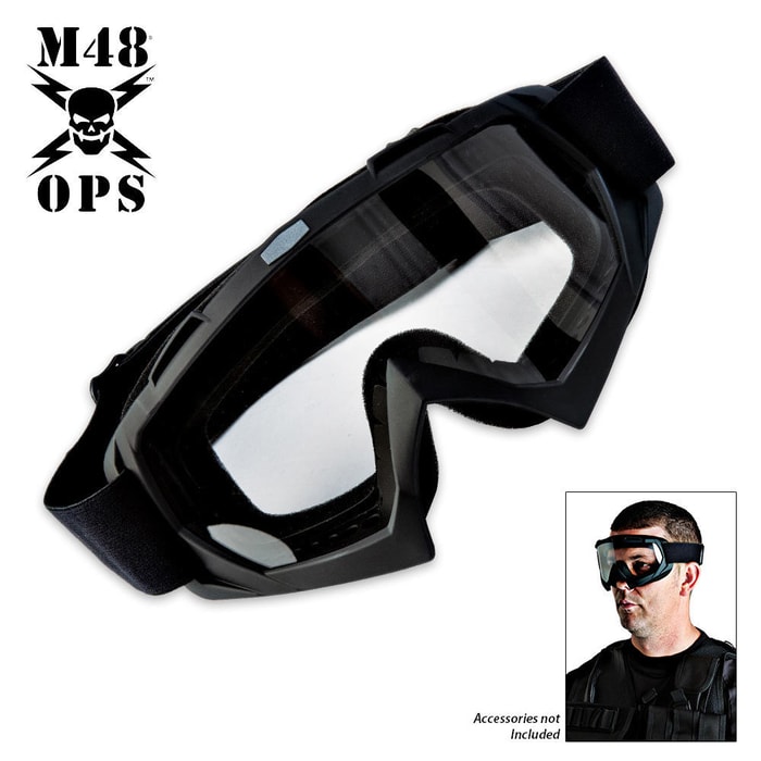M48 Gear Black Tactical Military Safety Goggles