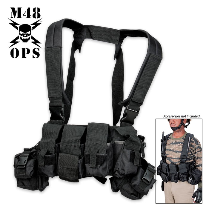 M48 Gear Tactical Bellyband Vest Black
