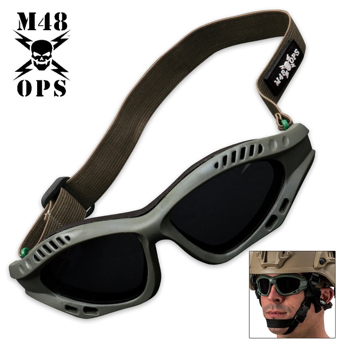 M48 OPS Tactical Goggles OD Green