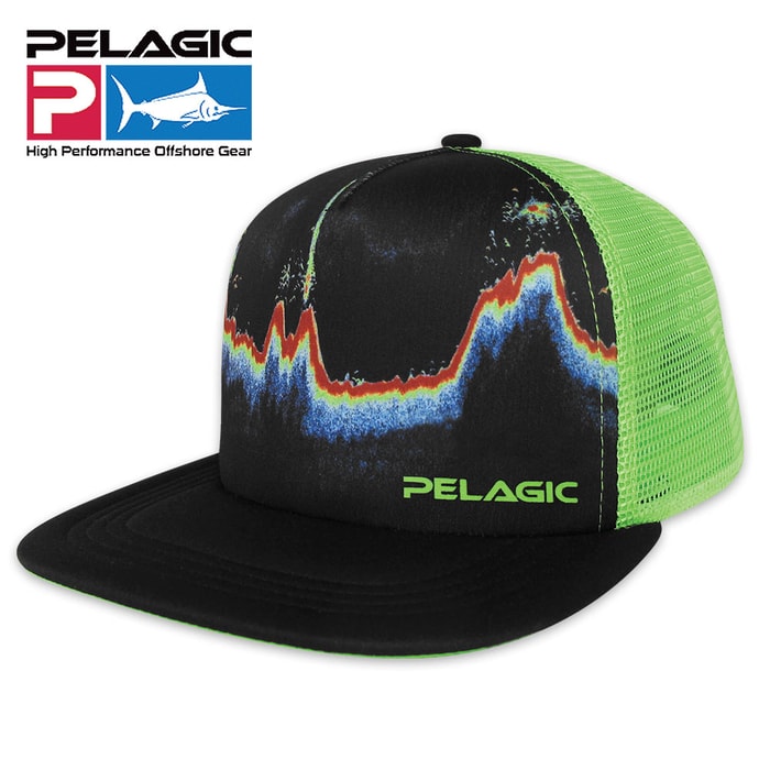 Pelagic Fish Finder Black Trucker Cap - Hat
