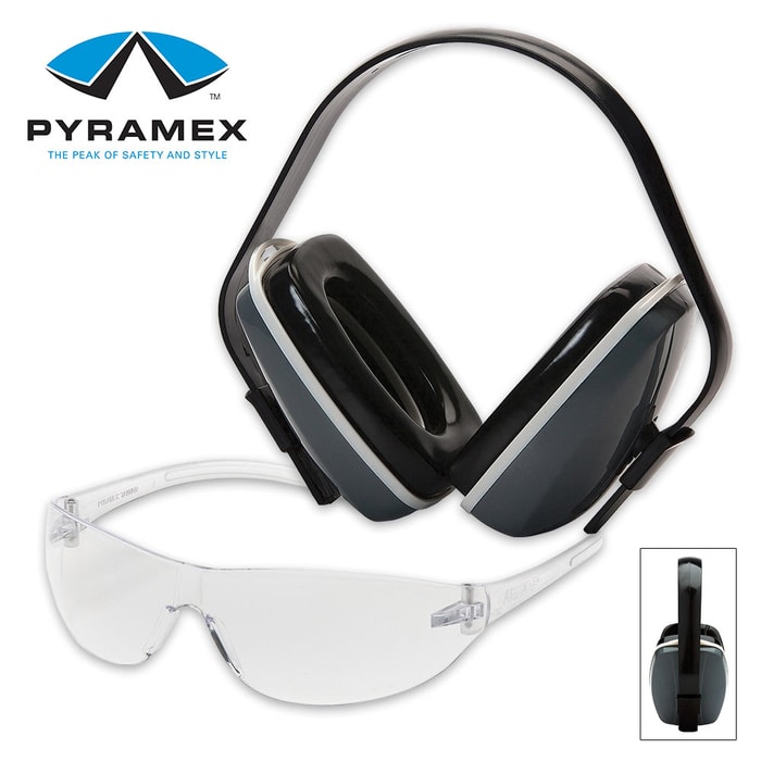 Protective Ear Muff and Safety Glasses