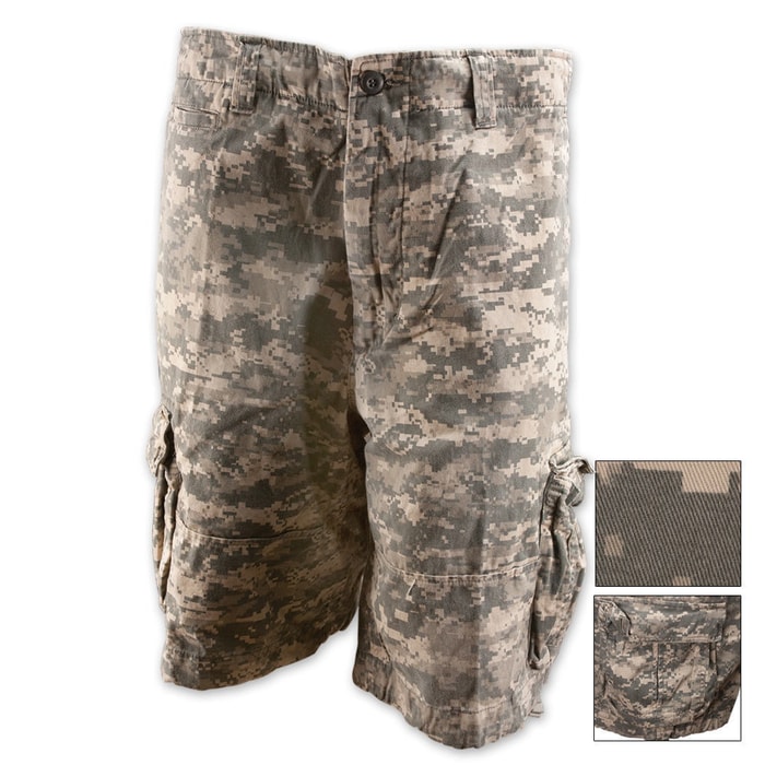 Vintage Infantry Utility Shorts Army Digital Camo