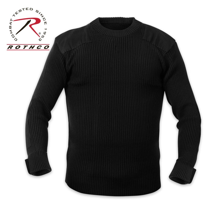 Rothco GI Style Acrylic Commando Sweater Black