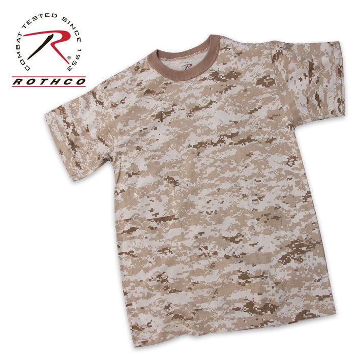 Military Camouflage T-Shirt Desert Digital Camo