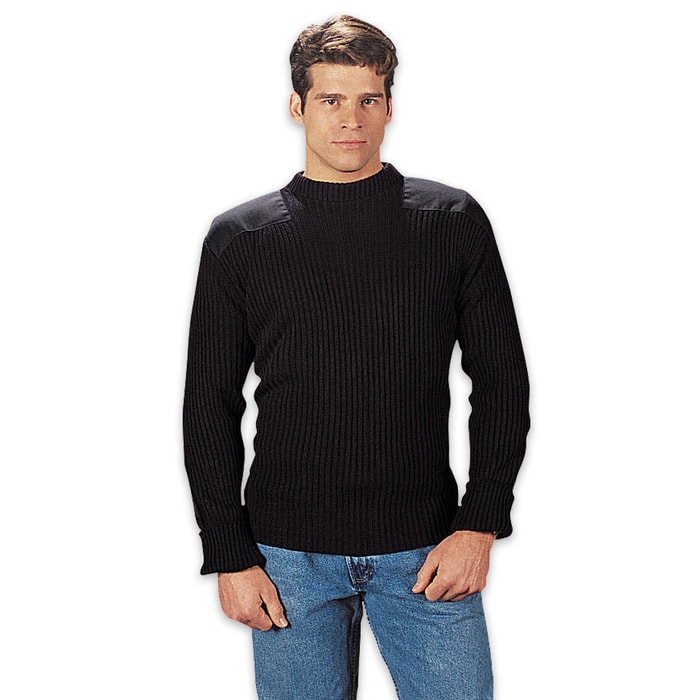 GI Style Commando Sweater Black