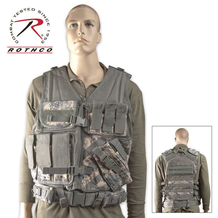 M.O.L.L.E. Cross Draw Tactical Vest ACU