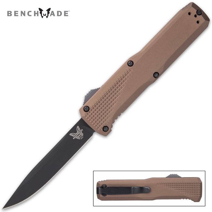 Benchmade Bronze Phaeton OTF Knife Black CPMS30V