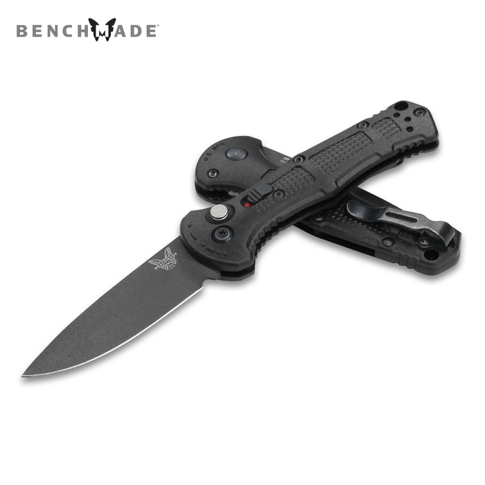 Full image of Benchmade Mini Claymore open and closed.