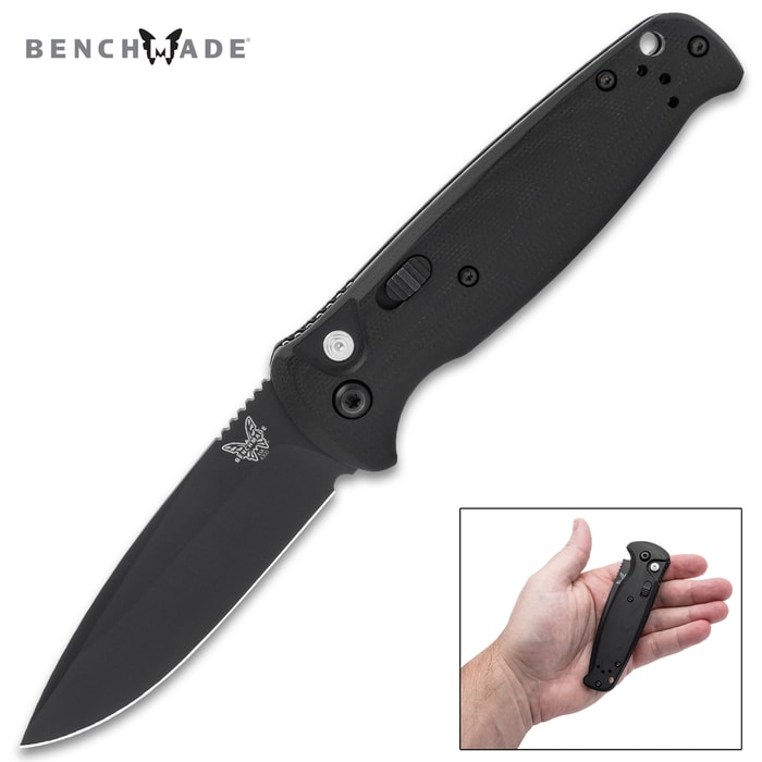 The Benchmade Black Composite Lite Automatic Knife is 7 4/5” overall.