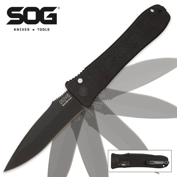 SOG Spec-Elite II Automatic Knife Black TiNi