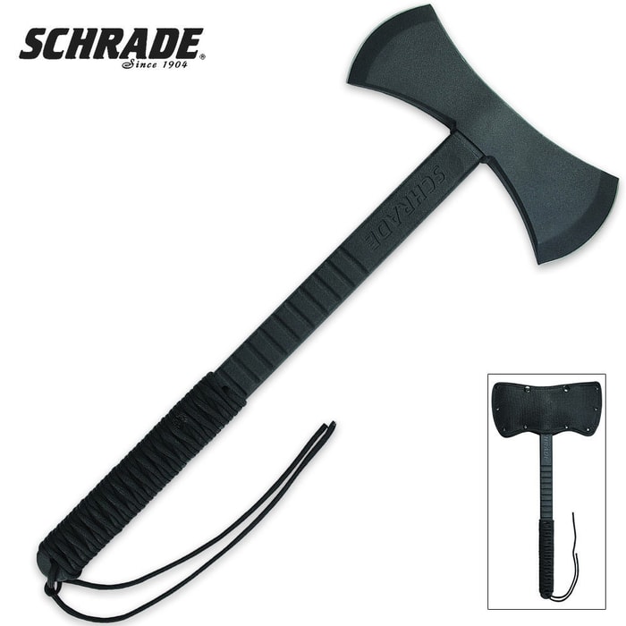 Schrade Double Headed Axe with Paracord Wrapped Handle