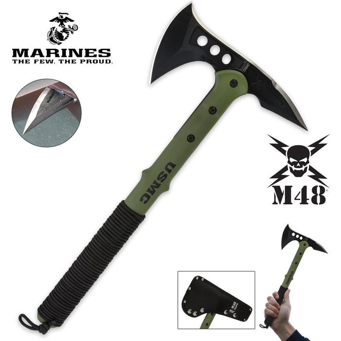 Officially Licensed USMC Tactical Tomahawk With Sheath