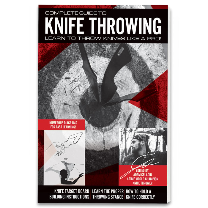 Complete Guide To Knife Throwing - Detailed Instructions And Illustrations, Softcover Book, 23 Pages - Dimensions 8 1/2”x 5 1/2”