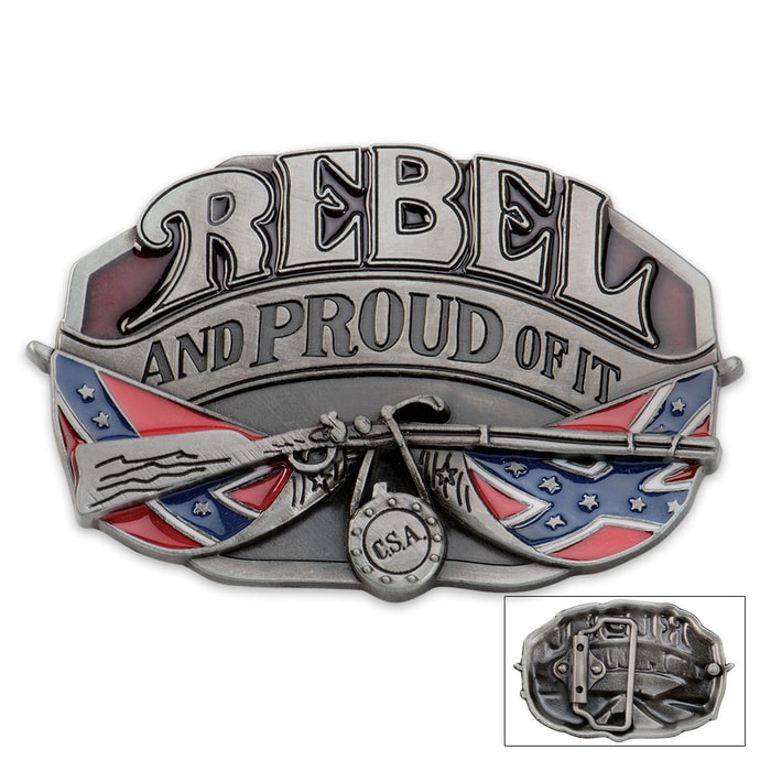 Rebel and Proud Belt Buckle