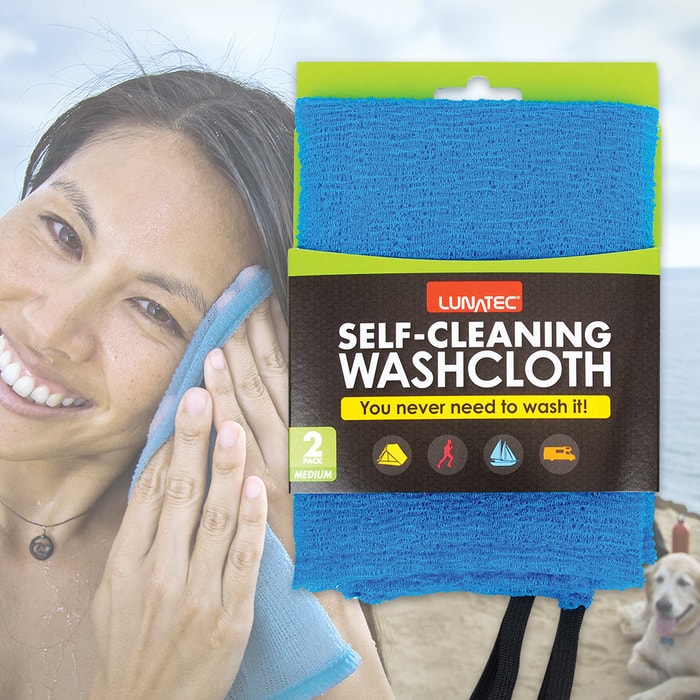 Lunatec Self-Cleaning Washcloth - 2-Pack
