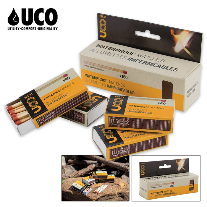 UCO Waterproof Matches Pack Of Four (4 Pack)