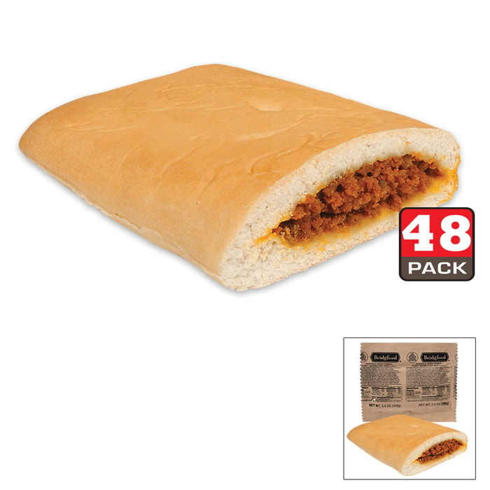Bridgford MRE Honey BBQ Beef Sandwiches - 48-Count
