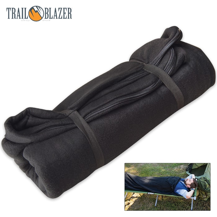 Trailblazer Fleece Sleeping Bag / Liner - Black