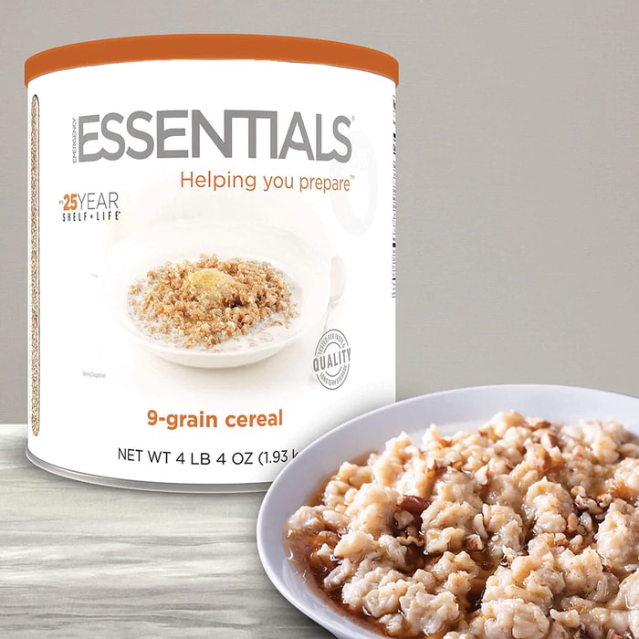 Emergency Essentials Nine-Grain Cereal is a blend of nutritious grains