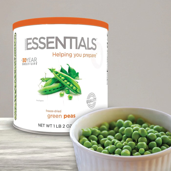 Emergency Essentials Green Peas are a very good source of many nutrients, including vitamins K, B1, and C, among many others