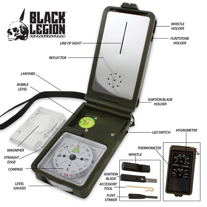 Black Savage Multi-Function Compass Kit