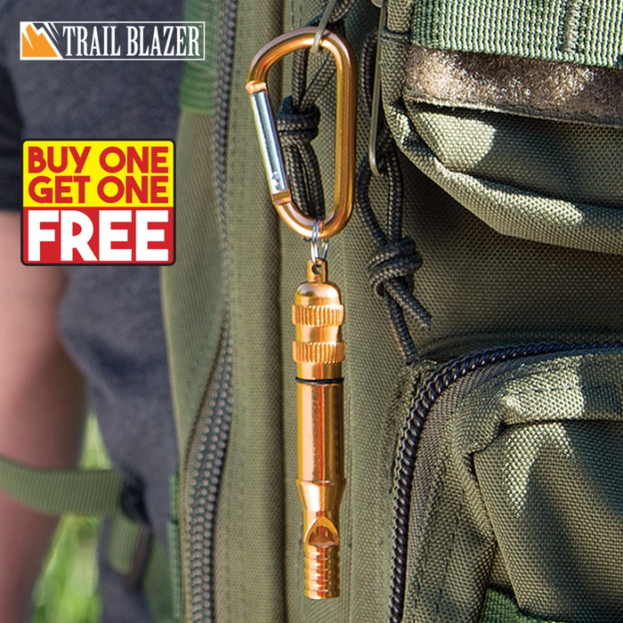 Trailblazer Emergency Whistle With Carabiner - BOGO