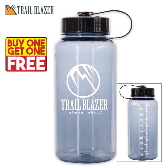 Trailblazer 32-oz Water Bottle - Smoky Gray - BOGO