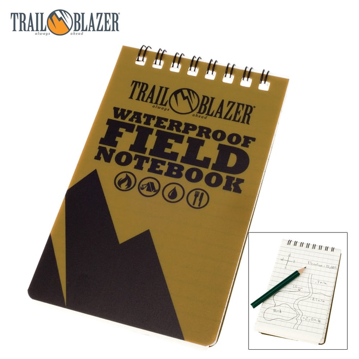 Trail Blazer Waterproof Field Notebook with Pencil