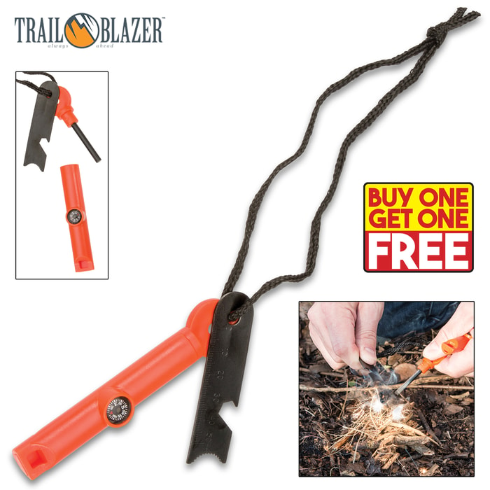 Fire Starter Survival Tool - All-in-One Flint and Steel Fire