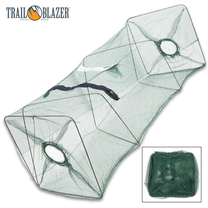 Trailblazer Collapsible Live Fishing Bait Trap - Large