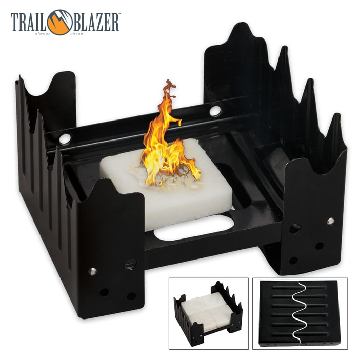 Trailblazer Folding Pocket Stove With Eight Wax Fuel Cubes